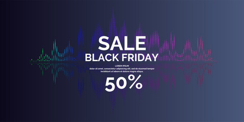 A banner for the sale of goods and services. An advertising poster for the store. Beautiful stylish background in a modern style with simple geometric elements and shapes. A template for placing text.