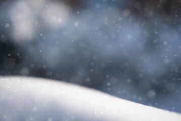 Wintertime abstract background with snowfall