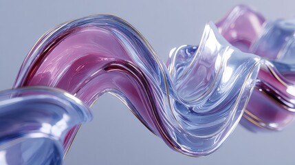 Stunning flowing ribbon with purple and blue hues, a modern abstract design element perfect for adding a touch of elegance and sophistication to your creative projects