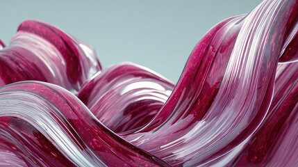 Experience vibrant energy with this dynamic magenta and white flow, perfect for adding a modern, eye-catching element to your designs with its smooth, glossy texture
