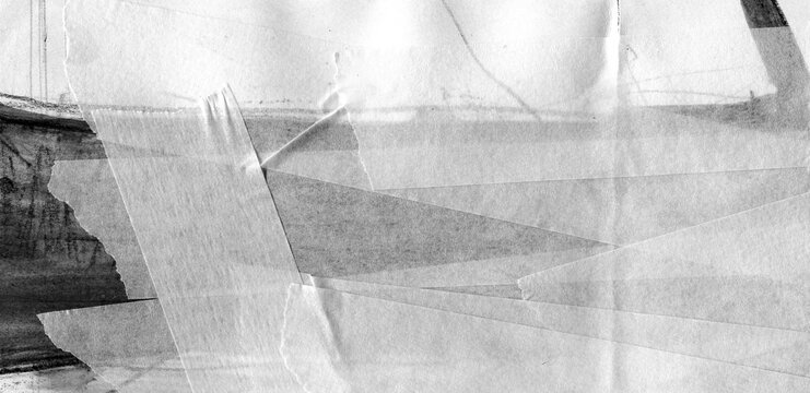 High-res gray grunge tape texture with lo-fi noise, dust and scratches. Authentic scan for collage, print, posters, overlays, noise aesthetic, Y2K and experimental design.