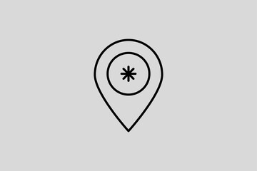  location illustration in line style design. Vector illustration.	