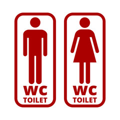 Toilet man women icon isolated on transparent background