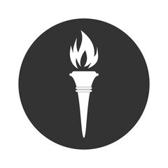 Torch simple icon isolated on transparent background
