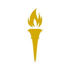 Torch simple icon isolated on transparent background