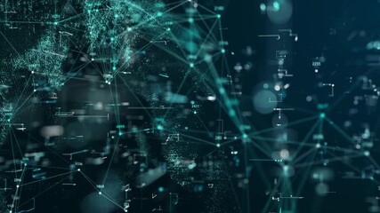 abstract blue background with stars Blue digital network connects, crisp blue tones, medium tech framing, futuristic abstract style - Powered by Adobe