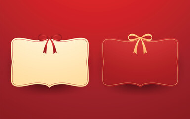 Christmas label. Festive Christmas text box vector. Perfect for seasonal messages or text and greetings.