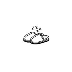 Cozy sleep slippers illustration for relaxation and comfort at home perfect for bedtime and rest time