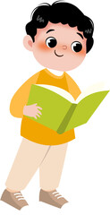 Fototapeta premium Kid reading a book