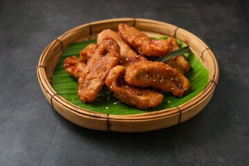 Fried banana fritters,thai fried banana