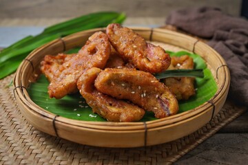 Fried banana fritters,thai fried banana
