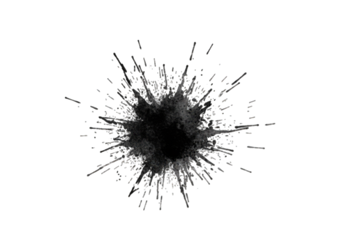 Abstract Dark Matter Explosion Particle Burst Black Background Energetic Cosmic Event