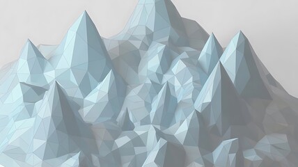 Obraz premium Stunning geometric mountain landscape with a modern, minimalist aesthetic for a futuristic, polygonal background or stylish 3D design project