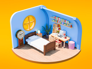 child bedroom diorama