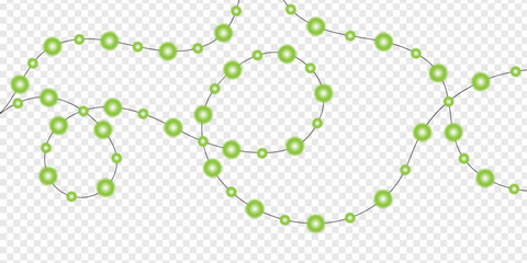 Green dotted world map design made of circles