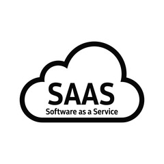 Software as a service saas cloud computing technology for modern business solutions isolated on