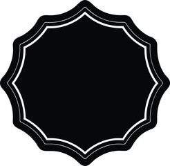 Scalloped Badge Illustration