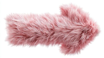 Fluffy pink arrow points the way to soft textures and playful designs, perfect for adding a touch of whimsy and direction to your creative projects and branding initiatives