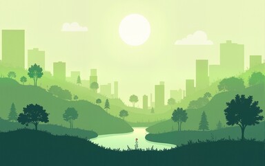 Fototapeta premium ESG environment social governance concept.Business cooperation for a sustainable environment.World sustainable environment concept. Web and Social Header Banners for ESG. High quality