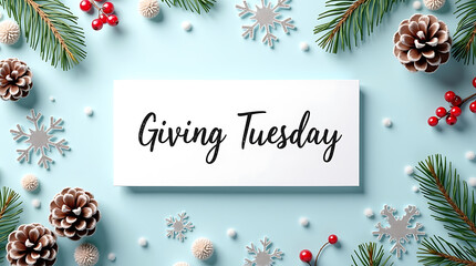 Giving tuesday holiday donation charity fundraiser social good support