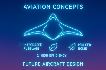 Futuristic Blended Wing Aircraft with Efficient Body Design for Next-Generation Air Travel
