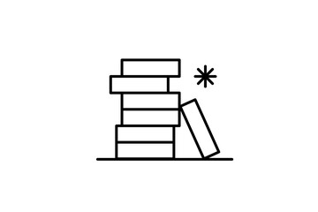 coins illustration in line style design. Vector illustration.