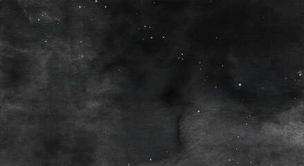 Rich dark watercolor background with layered tones and scattered white splatters. Ideal for moody artistic themes, dramatic design work, textured backdrops, and expressive creative projects.