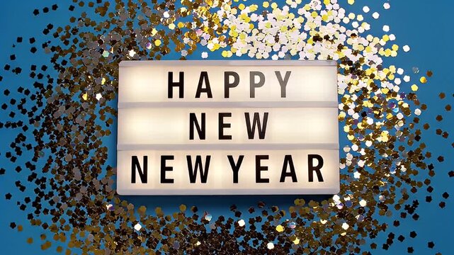Happy new year lightbox