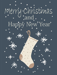 Merry Christmas card with christmas tree, candles and flake 30