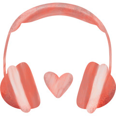 Cute Pink Headphones with Little Heart
