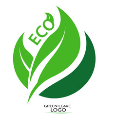 Fototapeta premium green leaves logo