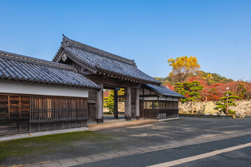 Washinomon Gate of Tokushima Castle located in Tokushima Prefecture, Shikoku, Japan