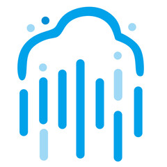 Simple Line Style Cloud Data Streaming Icon Design Element