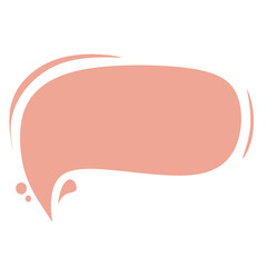Minimalist Solid Color Speech Bubble Message Balloon Shape Graphic Element