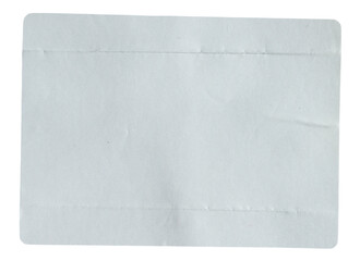 Obraz premium White adhesive glued paper sticker label with transparent background cut out design element