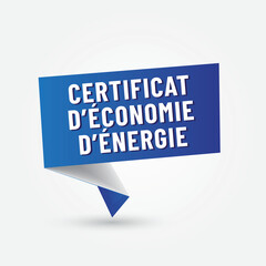 CEE - acronyme - certificat d'économie d'énergie