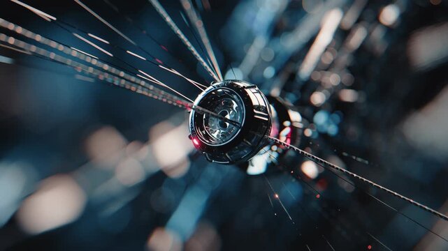 Macro shot targeted payload tether moment right before lock in receptor cavity, premium science cinematic, receptor targeted treatment