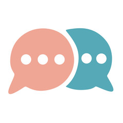 Simple Flat Style Conversation Bubble Communication Element Minimalist Graphic