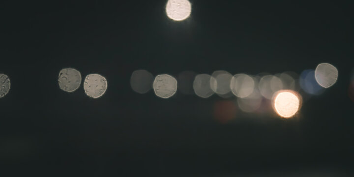 The background can be on traffic lights in the dark