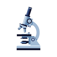 Scientific laboratory microscope illustration for research, biology, chemistry, education, and medical study.
