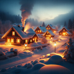 sunset in the mountains