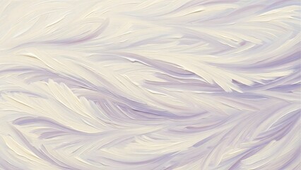 Obraz premium Abstract painting of white and lavender flowing brush strokes for modern art and design projects