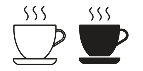 Coffee icons vector collection for web designs. flat icons