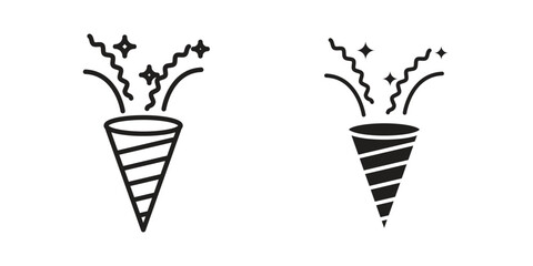 Fototapeta premium Confetti icons vector collection for web designs. flat icons