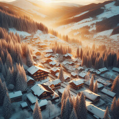 sunrise in the mountains