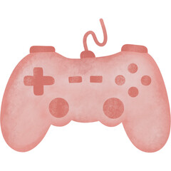 Cute Pink Game Controller Illustration