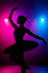 dancing girl silhouette