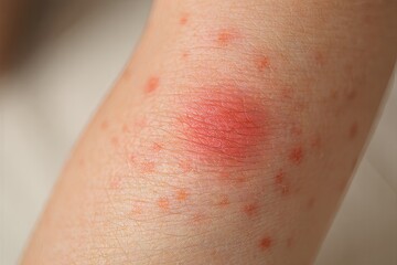 Close-up of Skin Rash and Irritation on Arm