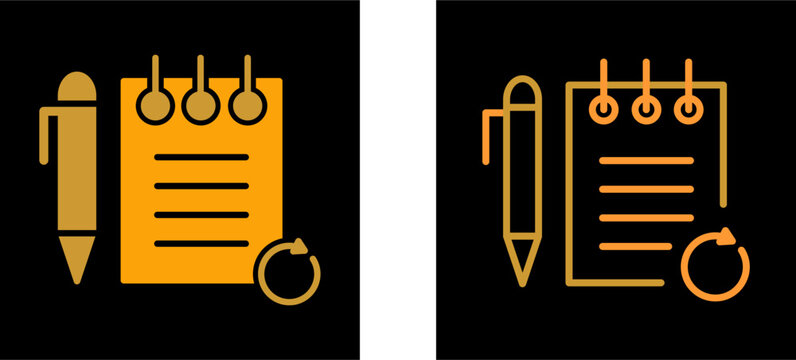 Rechecked Notes Vector Icon