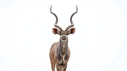 Majestic Kudu Antelope Portrait: Wild African Wildlife Safari Animal